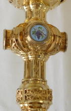 Solid silver gilt antique French Gothic Chalice.